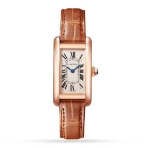 Replica Cartier Tank Américaine Women Quartz Silver Alligator Watch W2607456