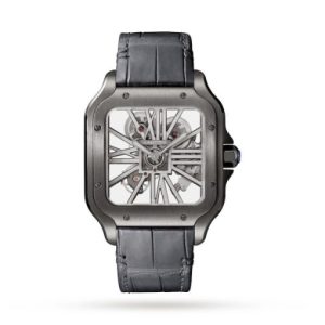 Replica Cartier Santos de Cartier Men Automatic Leather Watch WHSA0009