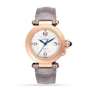 Replica Cartier Pasha de Cartier Women Automatic Silver Alligator Watch WGPA0014