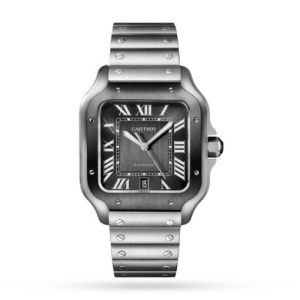 Replica Cartier Santos de Cartier Men Automatic Grey Stainless Steel Watch WSSA0037