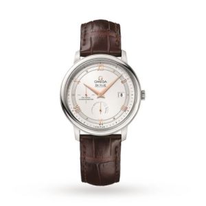 Replica Omega De Ville Men Automatic Silver Leather Watch O42413402102002