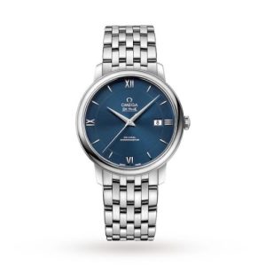 Replica Omega De Ville Men Automatic Blue Stainless Steel Watch O42410402003001
