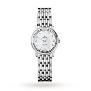 Replica Omega De Ville Women Quartz Silver Stainless Steel Watch O42410246055001