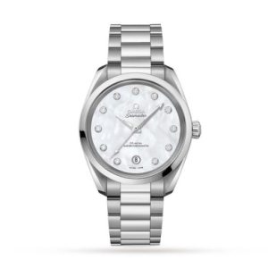 Replica Omega Seamaster Aqua Terra Men Automatic Mother Of Pearl Stainless Steel Watch O22010382055001