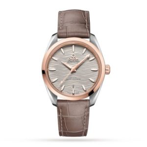 Replica Omega Seamaster Aqua Terra Women Automatic Grey Leather Watch O22023382006001