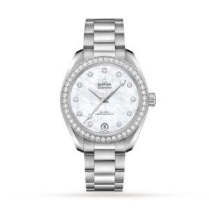Replica Omega Seamaster Aqua Terra Women Automatic Mother of Pearl Stainless Steel Watch O22015342055001