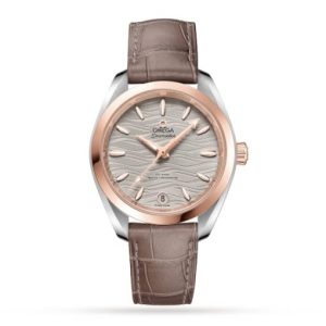 Replica Omega Seamaster Aqua Terra Women Automatic Grey Leather Watch O22023342006001