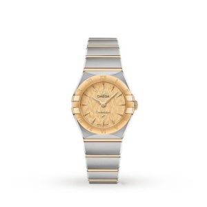 Replica Omega Constellation Women Quartz Champagne Stainless Steel Watch O13120256008001