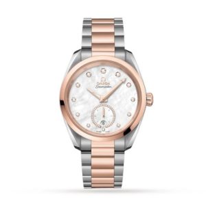 Replica Omega Seamaster Aqua Terra Women Automatic White Stainless Steel & 18ct Rose Gold Watch O22020382055002