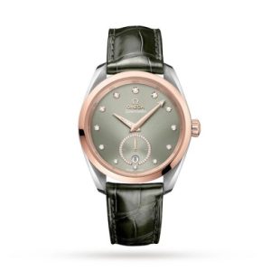 Replica Omega Seamaster Aqua Terra Women Automatic Grey Leather Watch O22023382060001