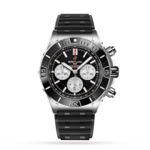Replica Breitling Chronomat Men Automatic Black Rubber Watch AB0136251B1S1
