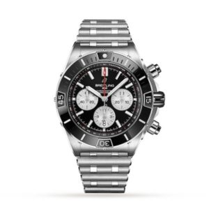 Replica Breitling Chronomat Men Automatic Black Stainless Steel Watch AB0136251B1A1