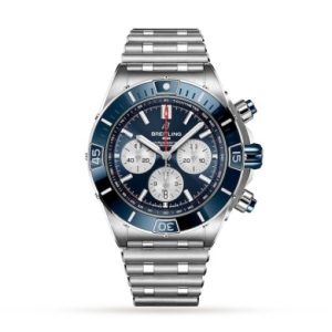 Replica Breitling Chronomat Men Automatic Blue Stainless Steel Watch AB0136161C1A1