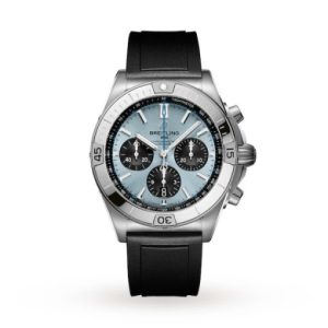 Replica Breitling Chronomat Men Automatic Blue Rubber Watch PB0134101C1S1