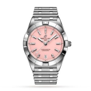 Replica Breitling Chronomat Women Quartz Pink Stainless Steel Watch A77310101K1A1