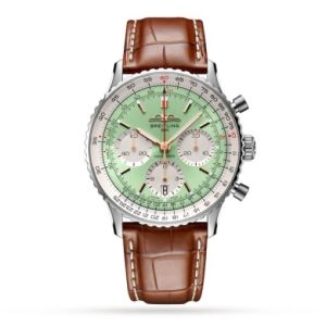 Replica Breitling Navitimer Men Automatic Mint Alligator Watch AB0139211L1P1