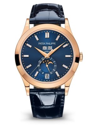 Replica Patek Philippe Complications Rose Gold Diamond & Blue Dial 5396R-015
